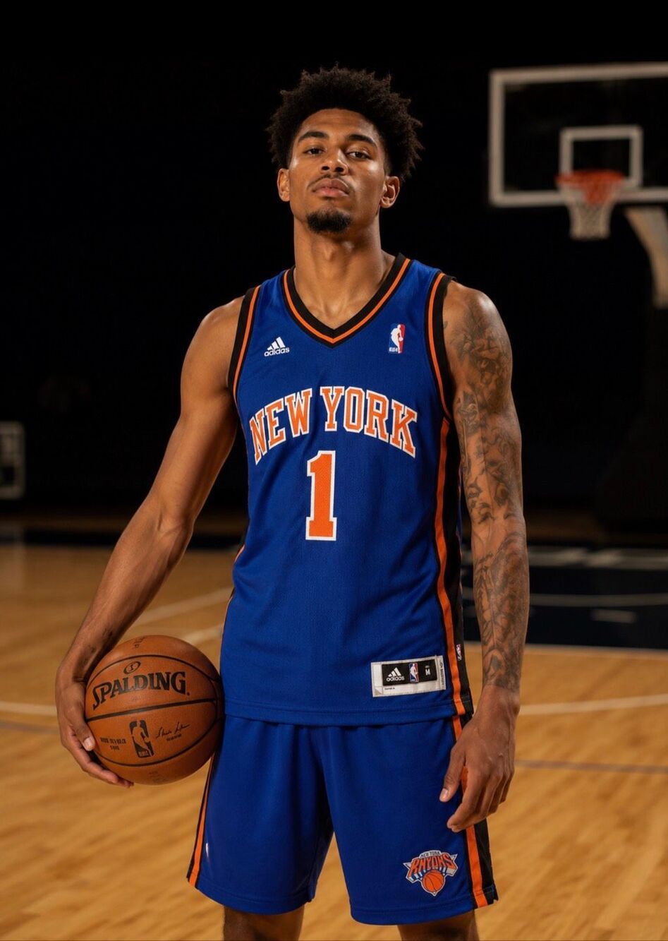 New York Knicks Amar'e Stoudemire Youth Jersey #1 Adidas Size M
